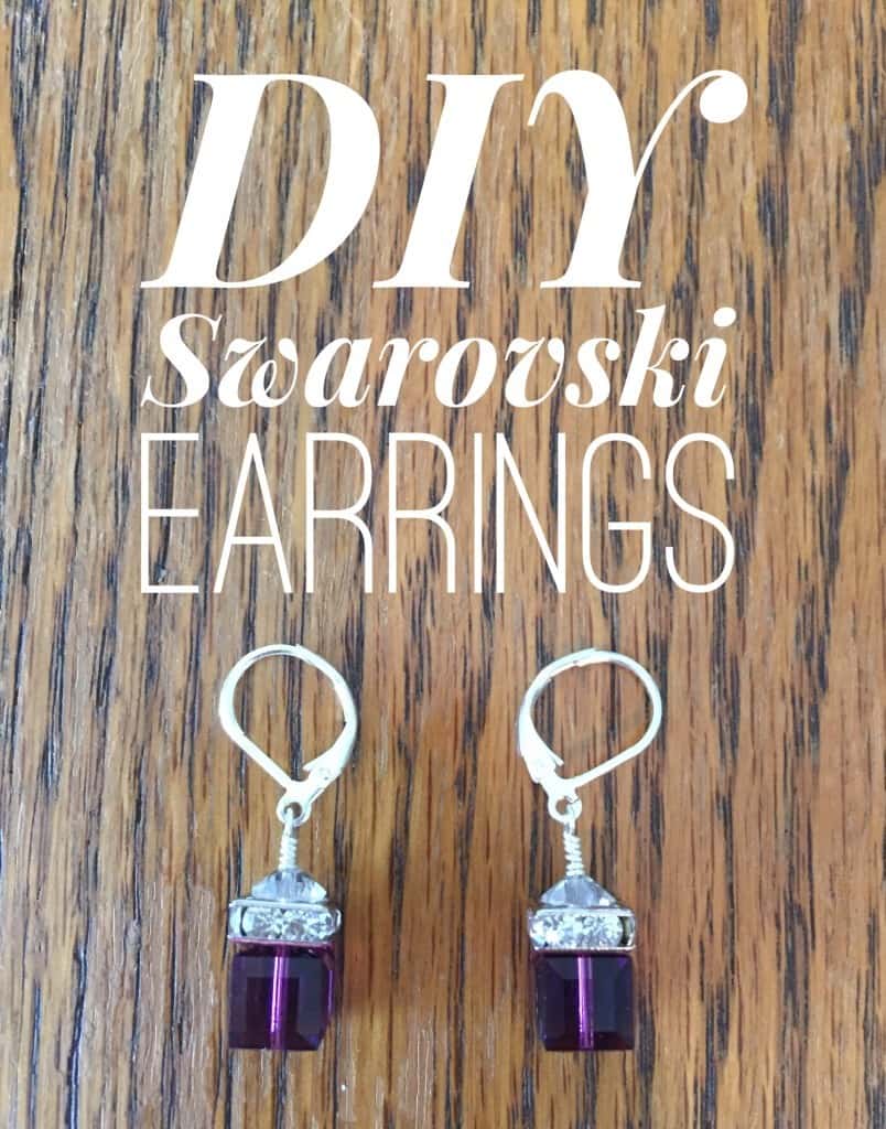 DIY Swarovski Earrings - Geometric Cube Dangles