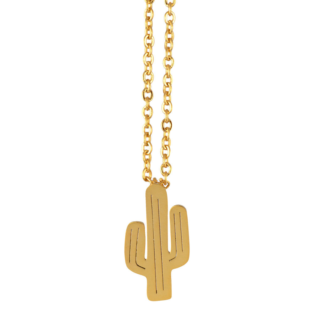 IYDC-N-CACTUS In Your Dreams Cactus Necklace, Dainty Arizona Desert Pendant
