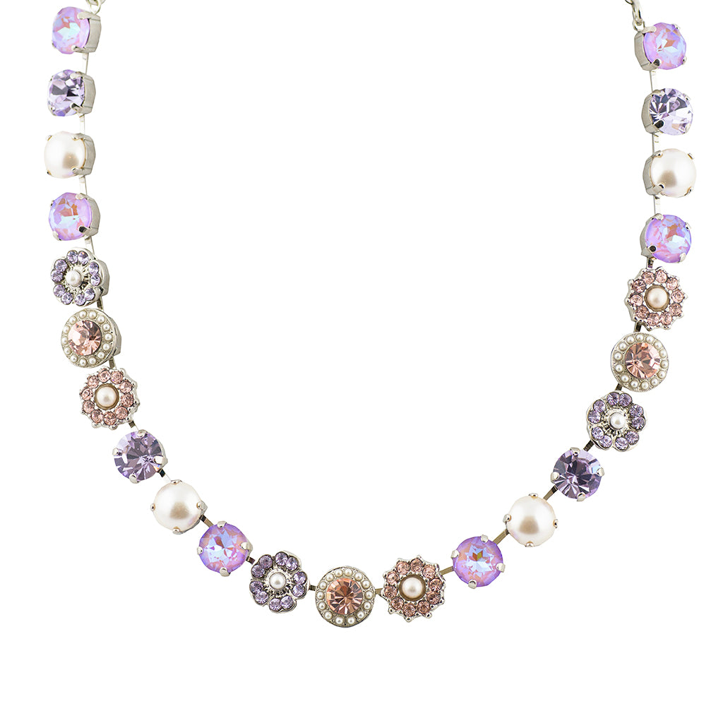 Mariana Jewelry Romance Necklace, Rhodium top Plated with Crystals