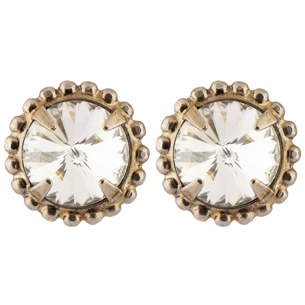 Sorrelli Clear Simplicity Stud Earrings, Silver – En Reverie