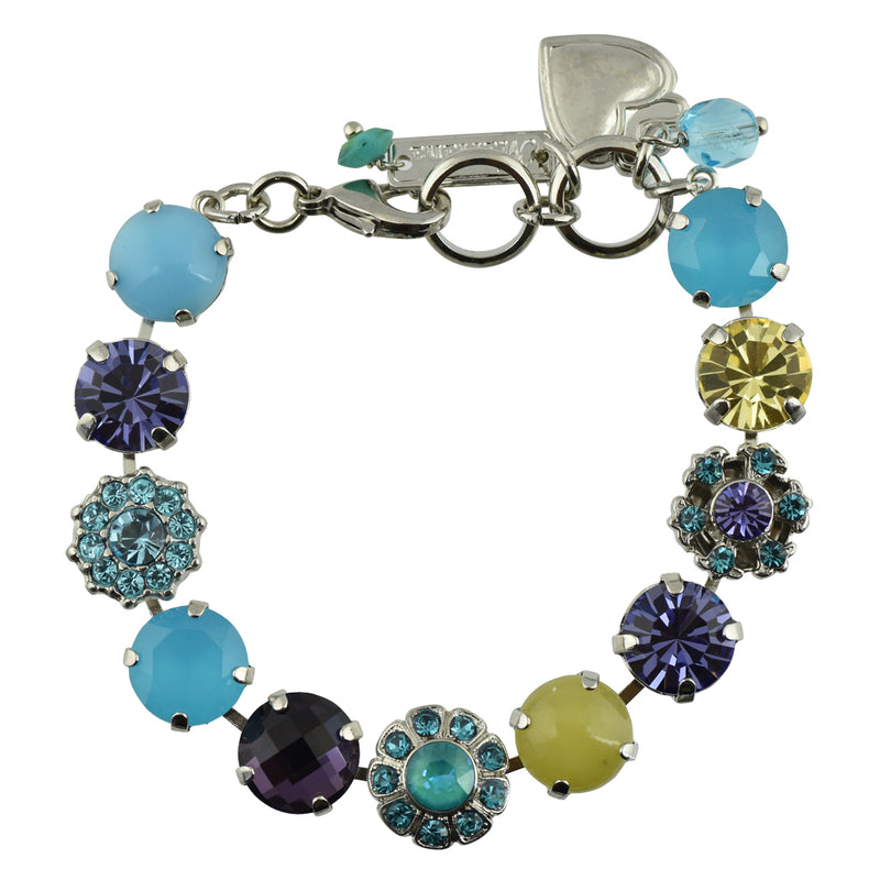 Mariana Jewelry "Vineyard Veranda" Rhodium Plated Crystal Snowflake Tennis Bracelet, 8"