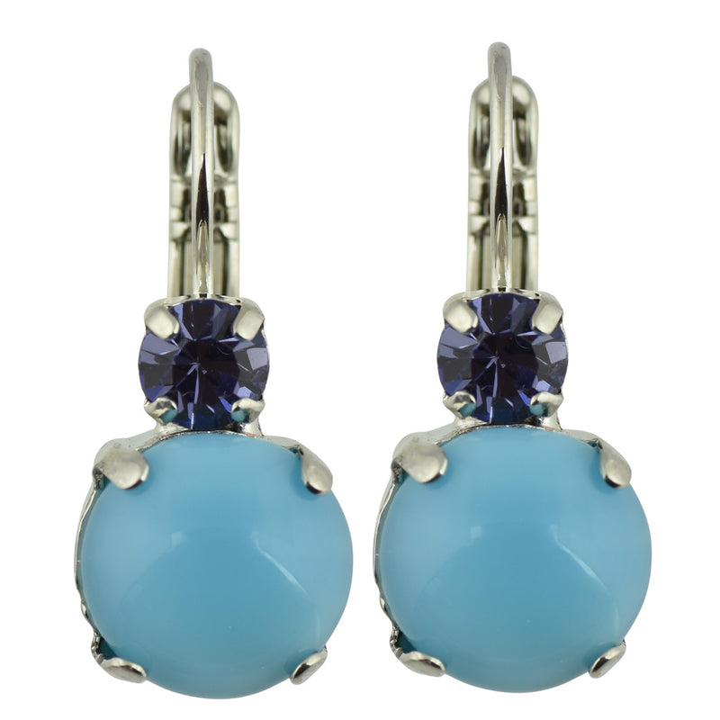 Mariana Jewelry "Vineyard Veranda" Round Drop Earrings, Rhodium Plated