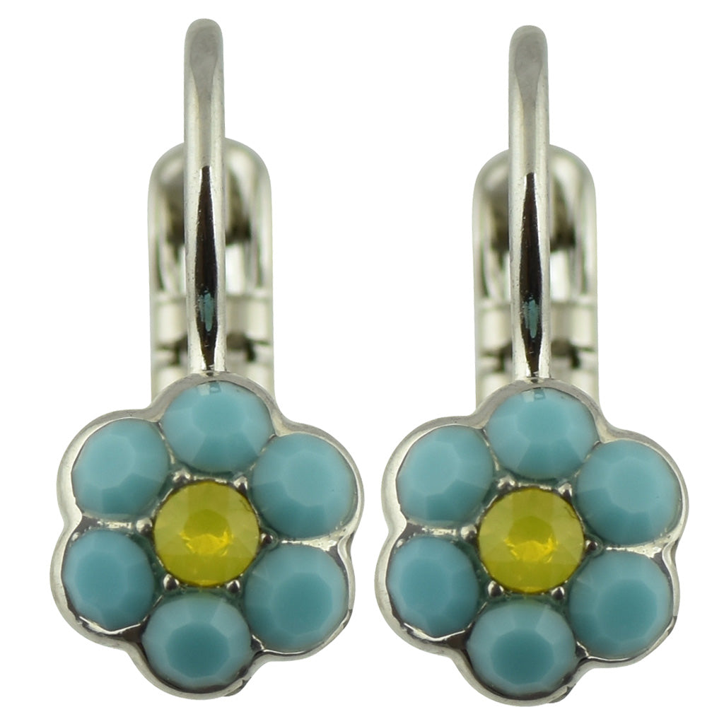 Mariana Jewelry "Vineyard Veranda" Rhodium Plated Petite Crystal Encrusted Drop Earrings