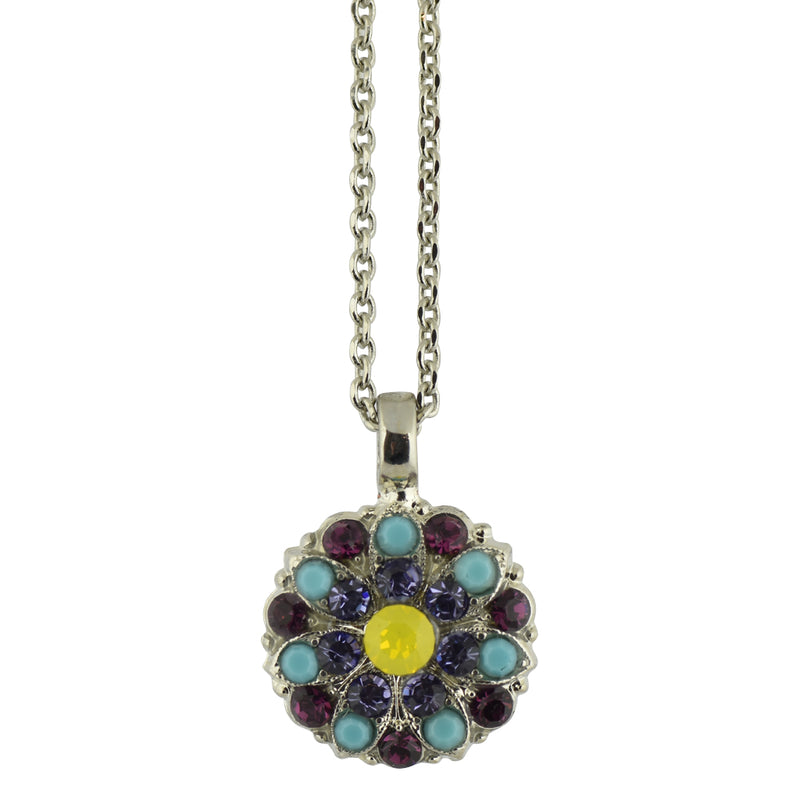 Mariana Jewelry "Vineyard Veranda" Rhodium Plated Crystal Guardian Angel Pendant Necklace, 18"