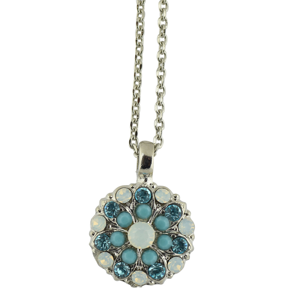 Mariana Jewelry "Aegean Coast" Rhodium Plated Crystal Guardian Angel Pendant Necklace, 18"