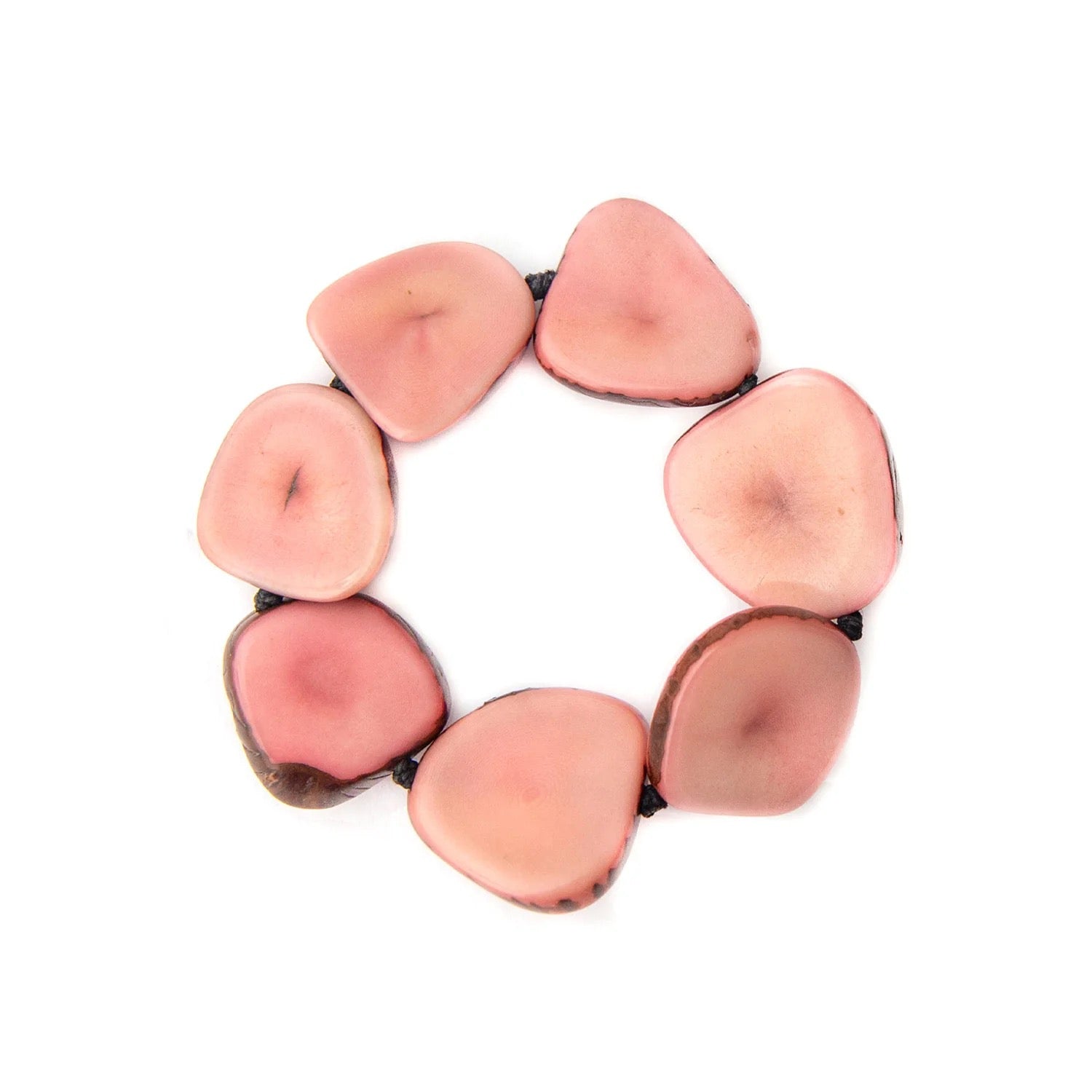Organic Tagua "Alma" Bracelet in Pink