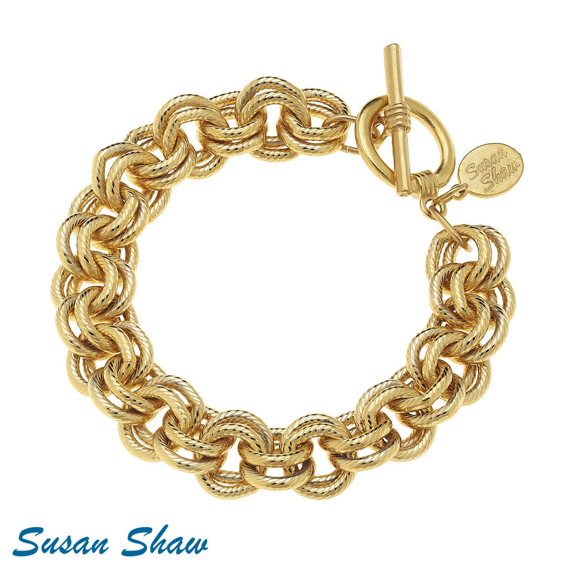 Susan Shaw Handcast Gold Double Link Chain