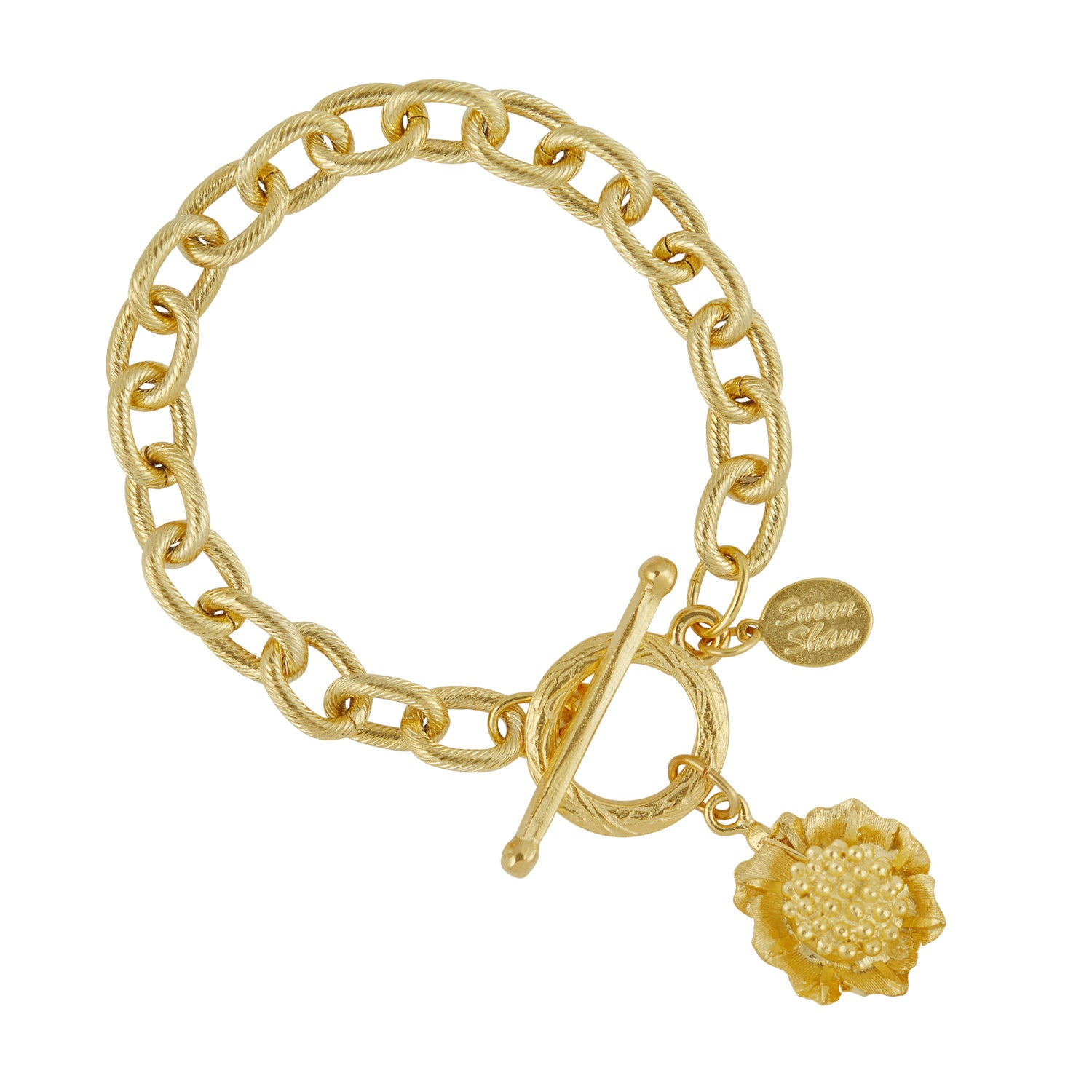 Susan Shaw Camellia Chain Toggle Bracelet