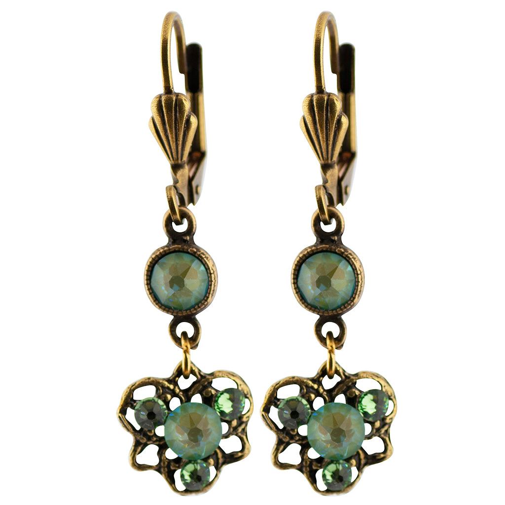 Anne Koplik Petite Ornate Crystal Drop Earrings