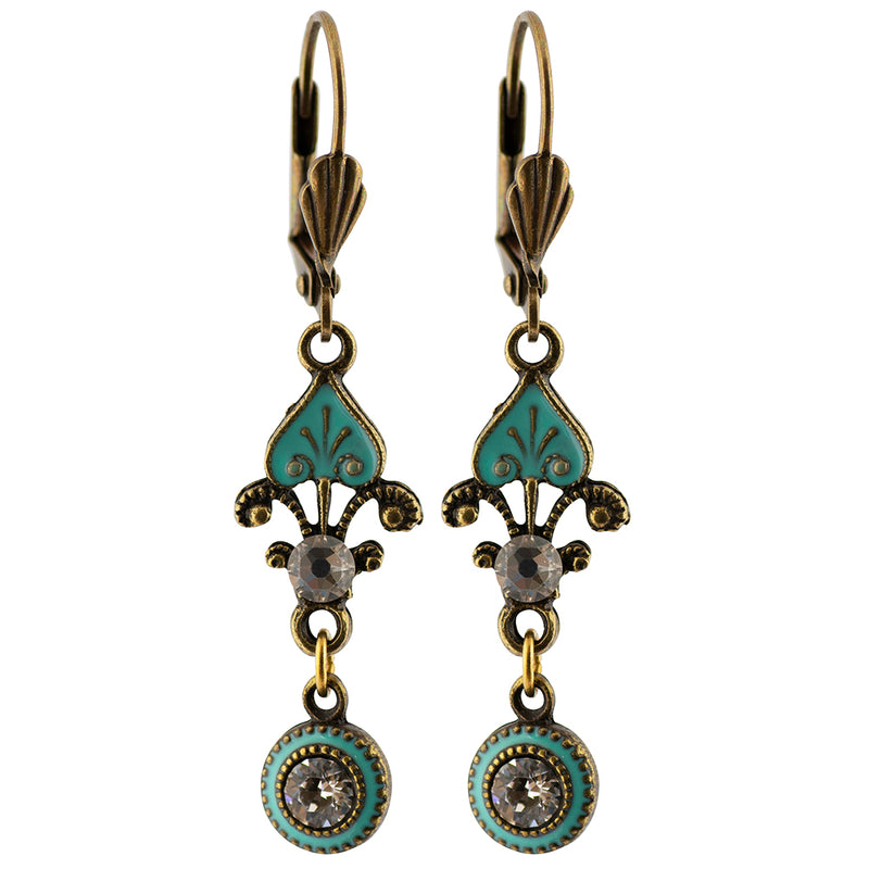 Anne Koplik Petite Ornate Crystal Drop Earrings