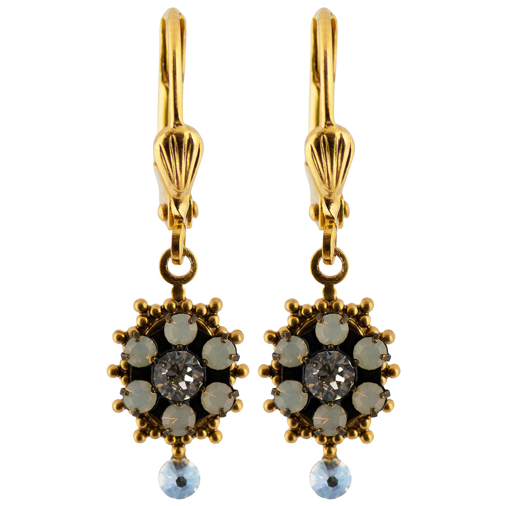 Clara Beau Colorful Crystal Drop Earrings, Gold Plated