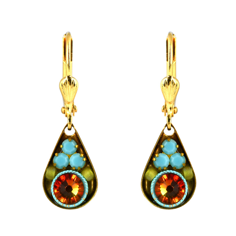 Clara Beau Jewelry Crystal Drop Earrings, Gold Plated Dangle