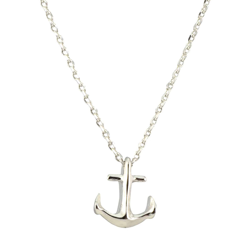 Enreverie Anchor Necklace, Silver Plated Pendant