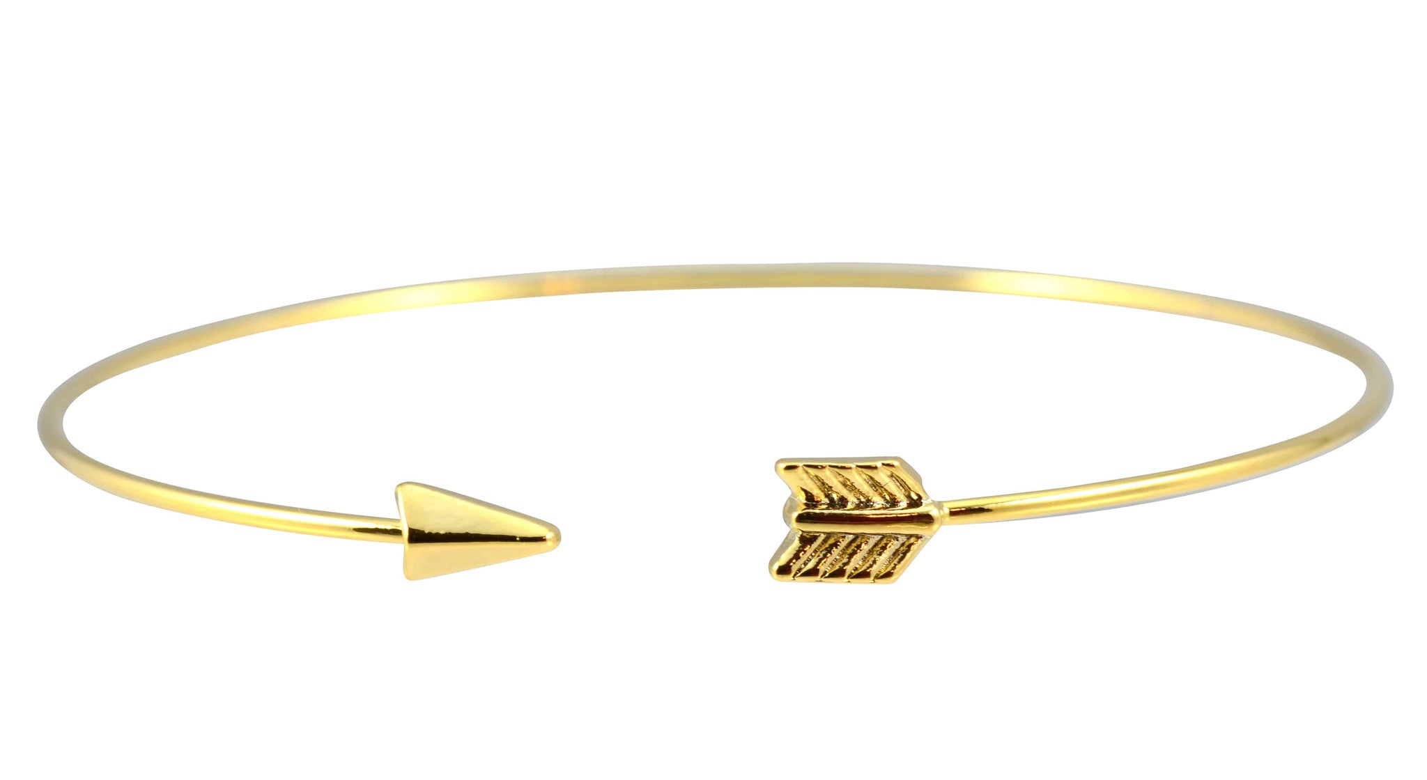 Enreverie Arrow Bangle Bracelet, Gold Plated