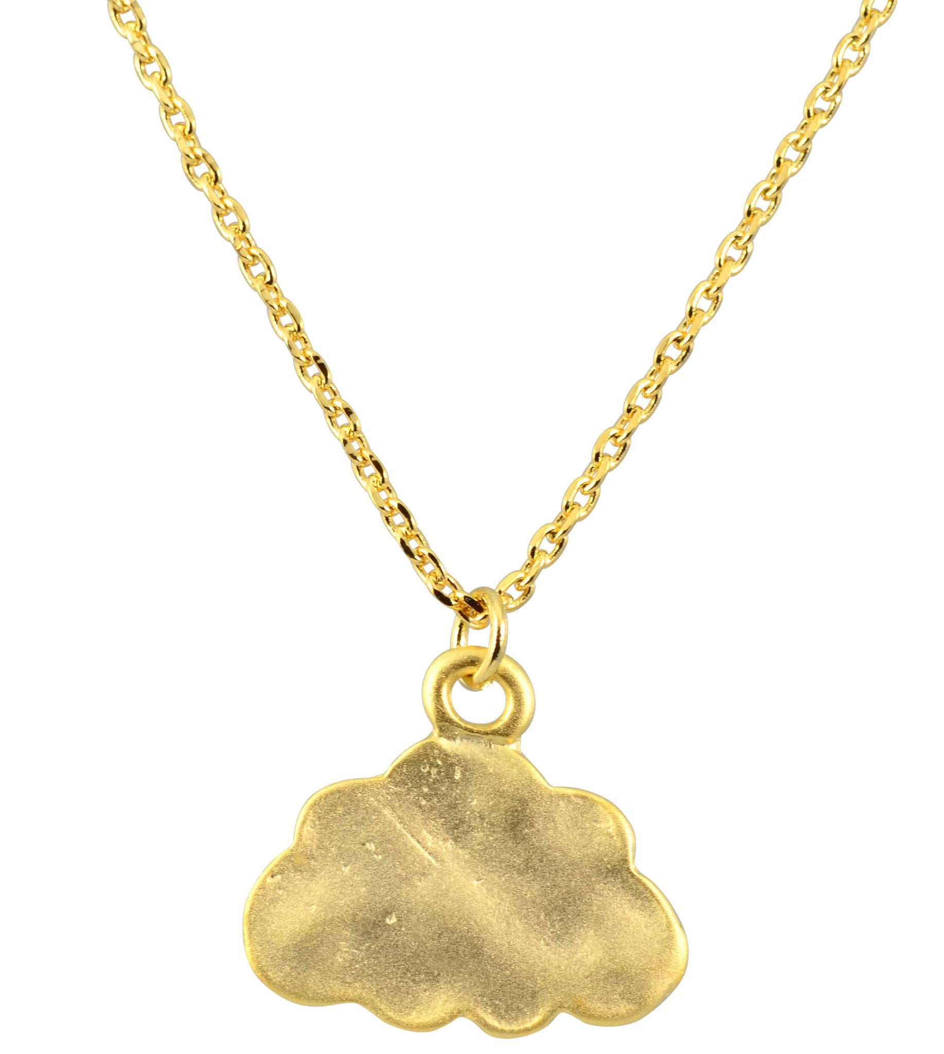 Enreverie Cloud Charm Necklace, Gold Plated Pendant