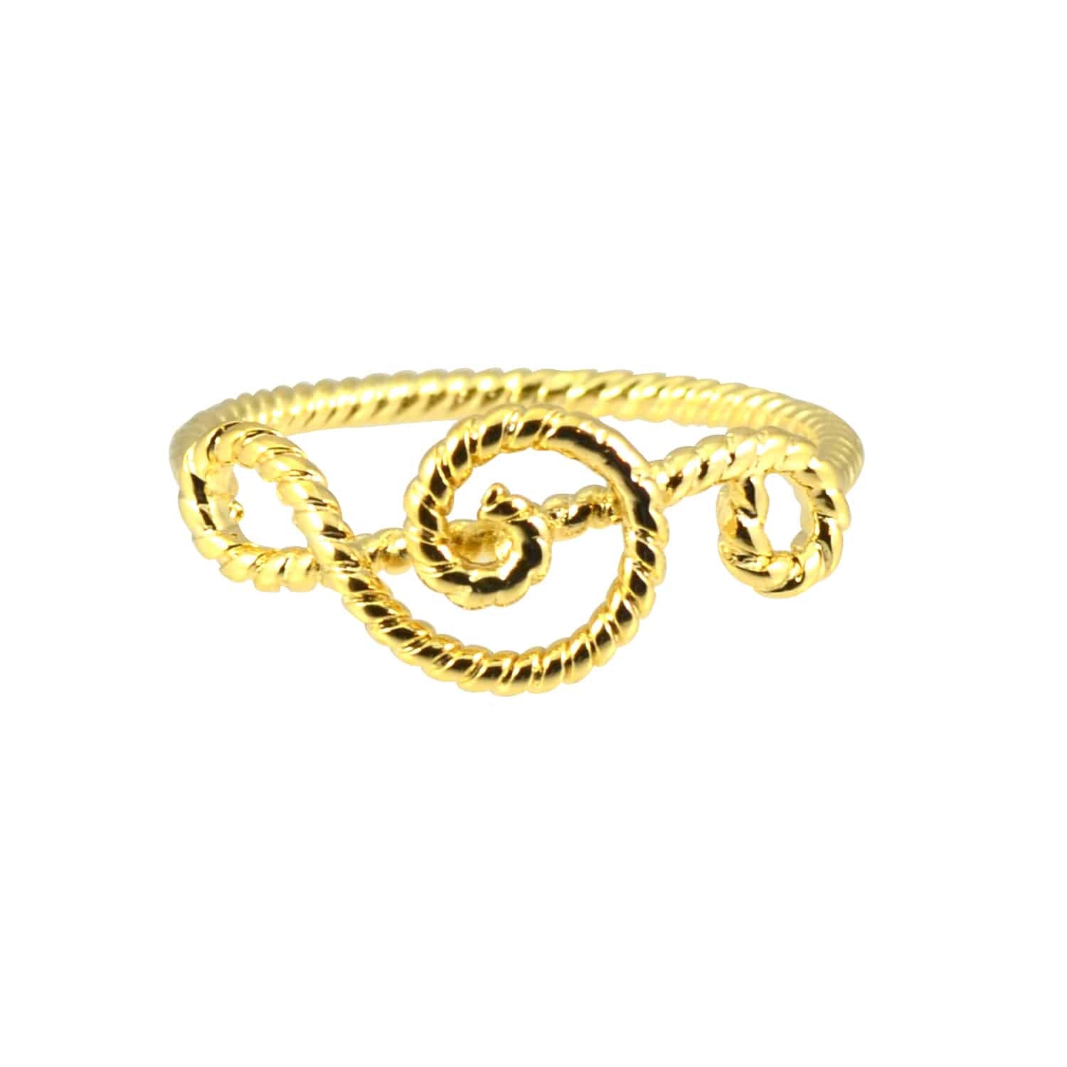 Enreverie Gold Plated Music Note Midi Wrap Ring