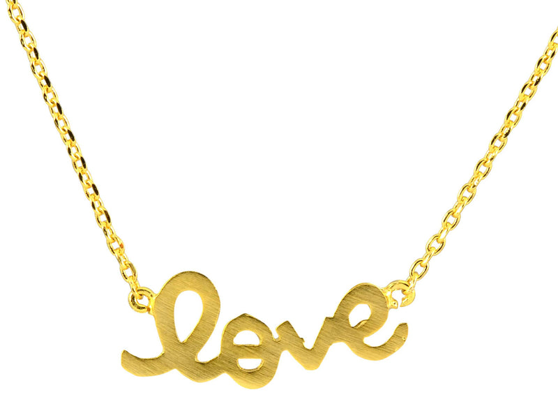 Enreverie Love Necklace, Gold Plated Pendant