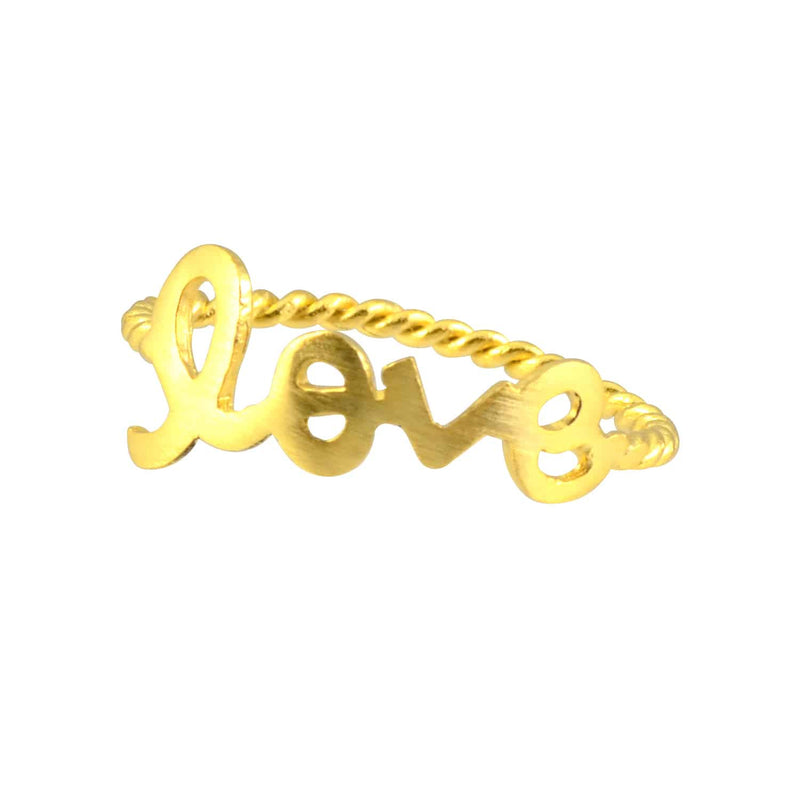 Enreverie Love Ring, Gold Plated Size 7