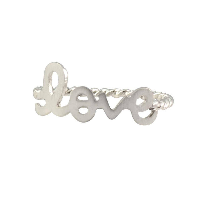 Enreverie Love Ring, Silver Plated Size 6