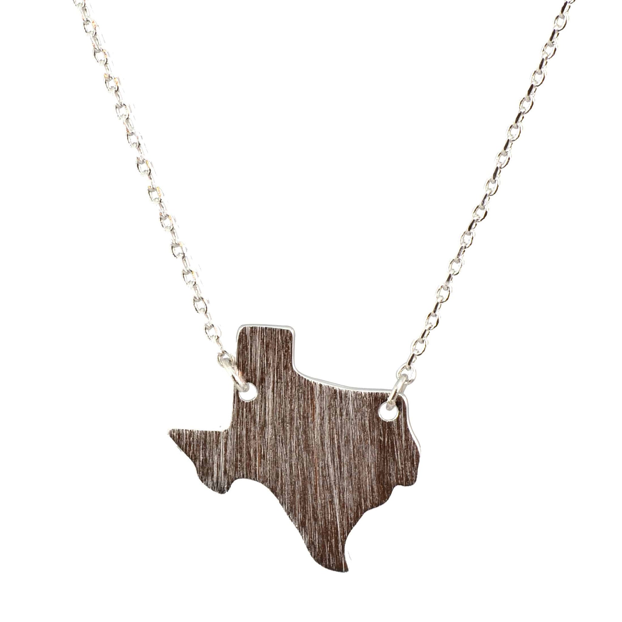 Enreverie Necklace, Silver Plated I Love Texas Pendant