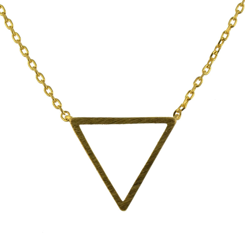 Enreverie Triangle Necklace, Gold Plated Pendant