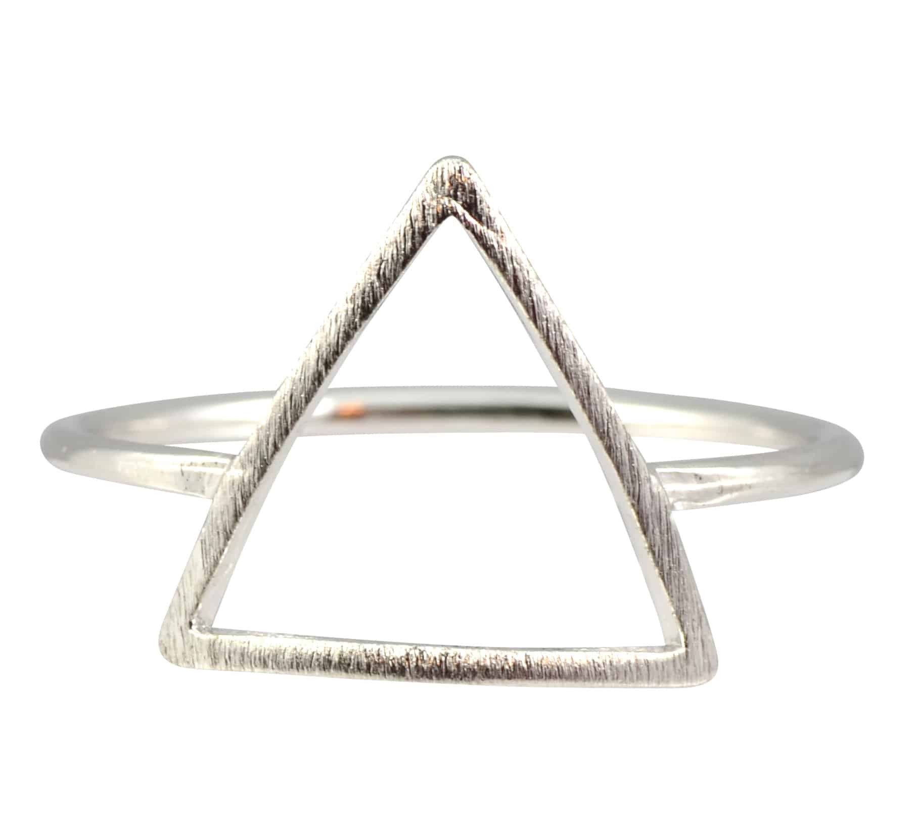 Enreverie Triangle Ring, Silver Plated Approx Size 6