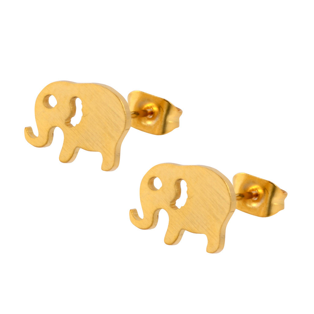 In Your Dreams Elephant Earrings, Dainty African Animal Studs