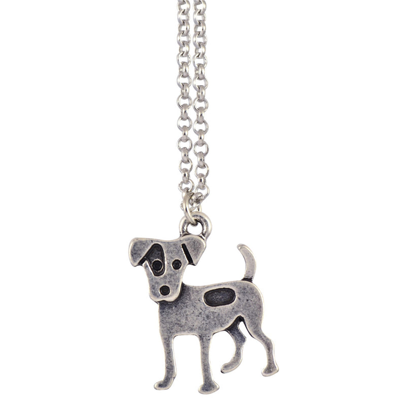 In Your Dreams Jack Russell Necklace, Dainty Silver Plated Dog Pet Pendant