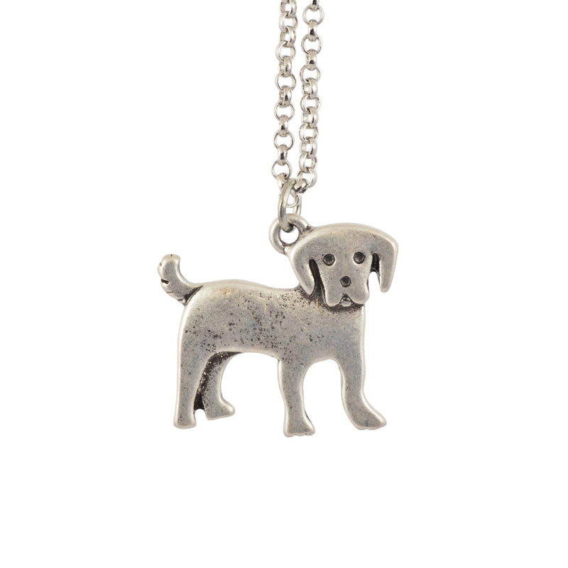 In Your Dreams Labrador Dog Necklace, Dainty Silver Plated Pet Pendant