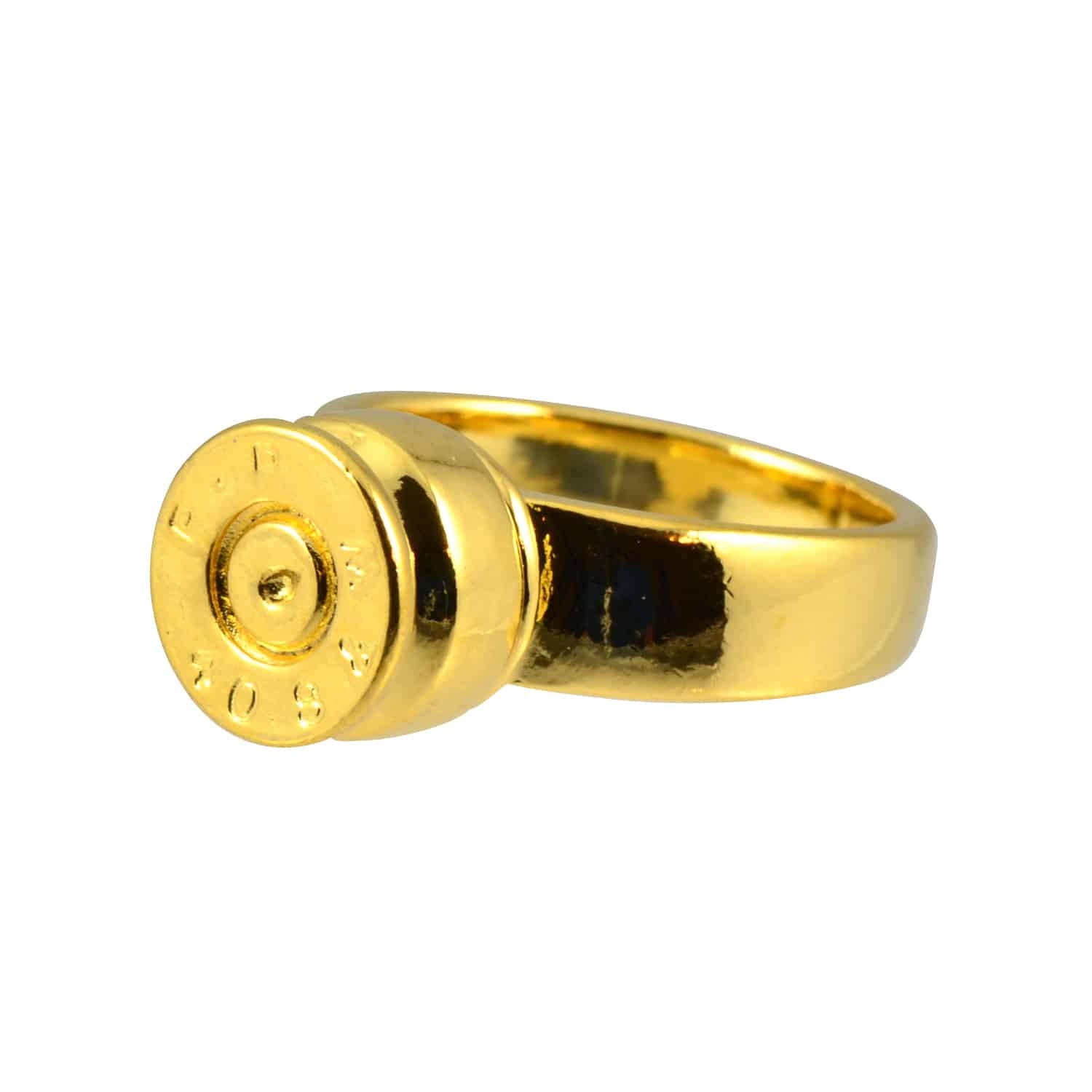 Lizzy Js Bullet Shell Ring, Gold Plated Size 7