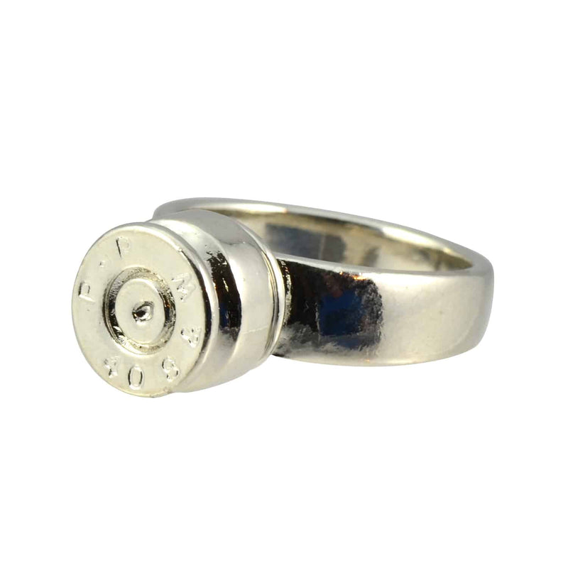 Lizzy Js Bullet Shell Ring, Silver Plated Size 7