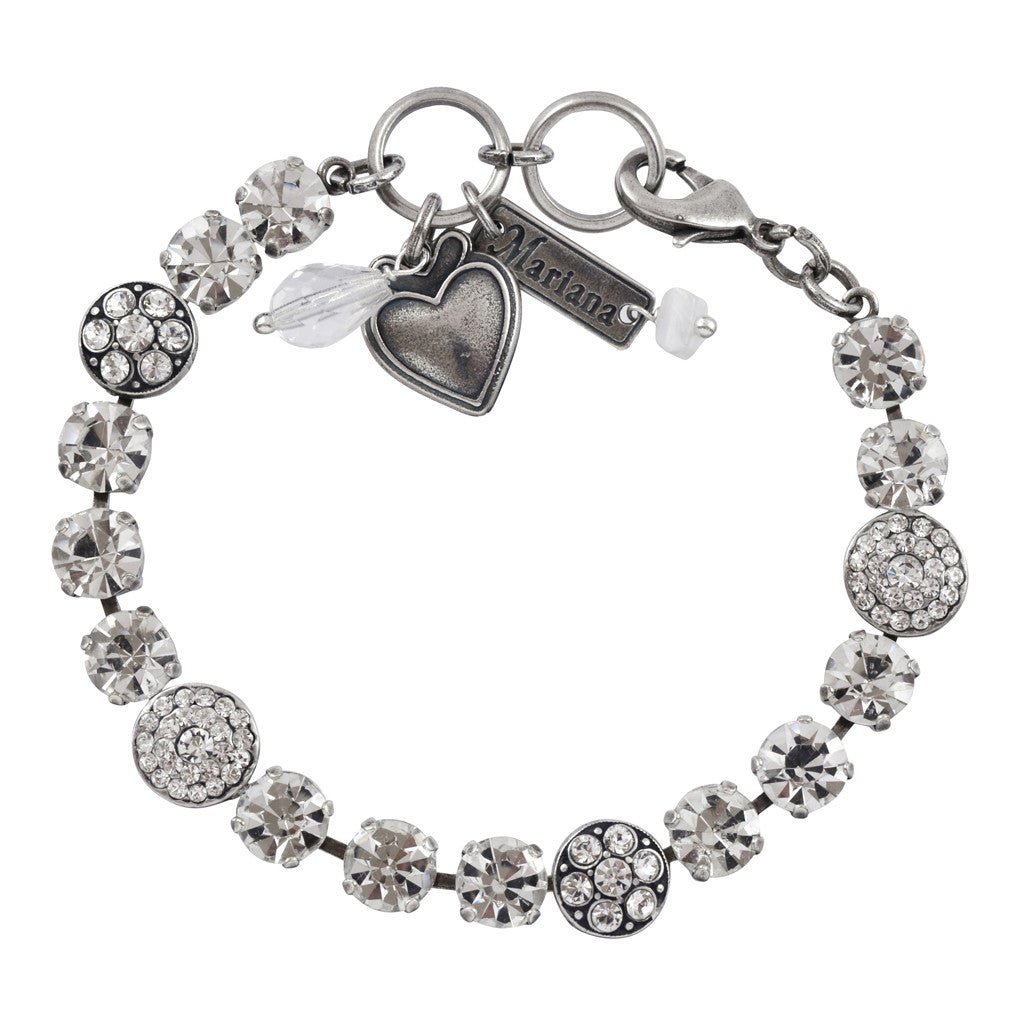 Mariana Jewelry Bracelet, On A Clear Day Silver Plated with crystal, 8 4044 001001