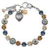 Mariana Jewelry "Moondrops" Round Jewel Tennis Bracelet, Silver Plated with Fawn Crystal, 8" 4044 216-3