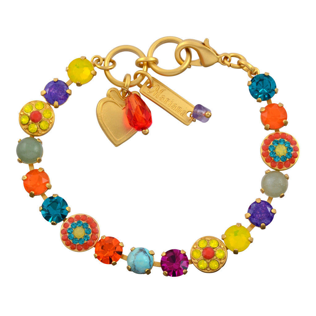 Mariana Jewelry Masai Gold Plated Tennis Bracelet, 8 4044 1077