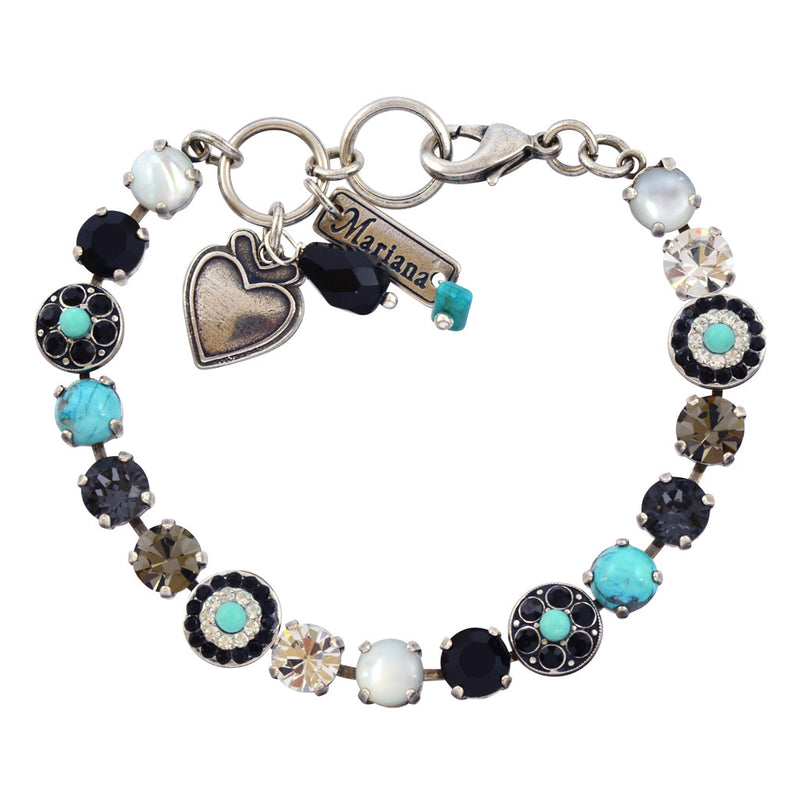 Mariana Jewelry Zanzibar Silver Plated Tennis Bracelet, 8 4044 1081