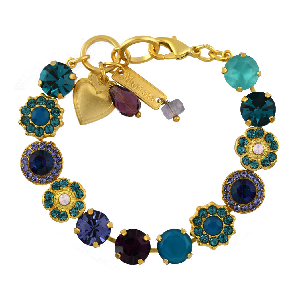 Mariana Jewelry Peacock Bracelet, Gold Plated with crystal, Nature Collection MAR-B-4045_1 2139 YG