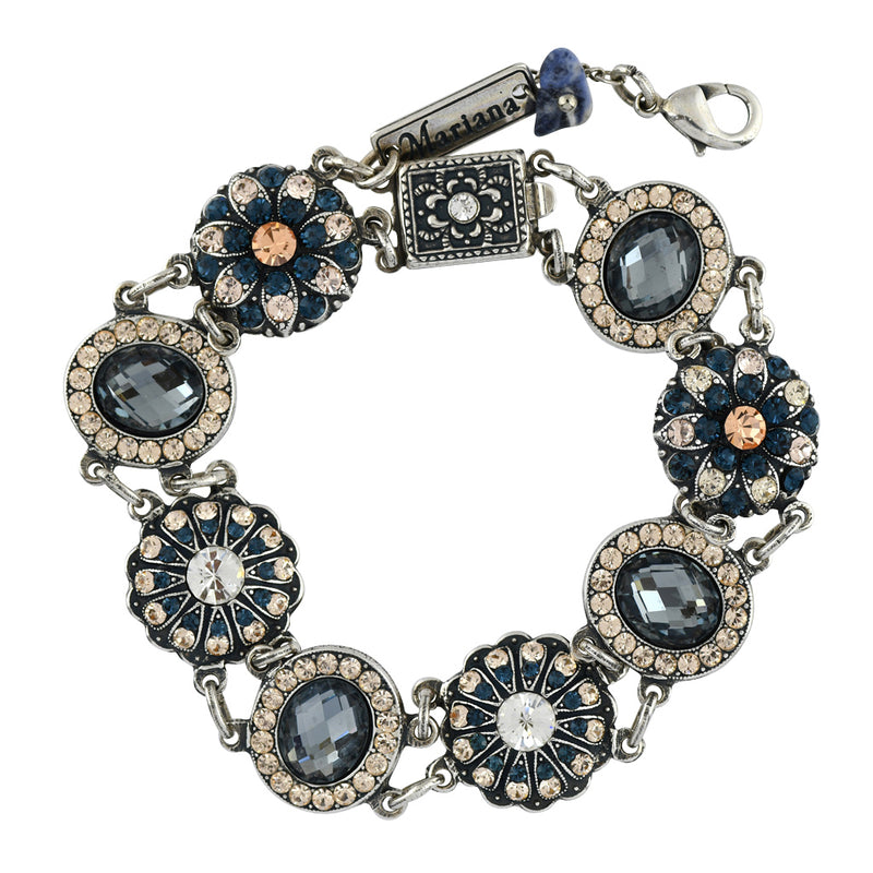 Mariana Jewelry Ocean Bracelet, Silver Plated with crystal, Nature Collection MAR-B-4054_1 2142 SP