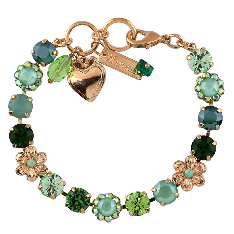 Mariana Jewelry Fern Bracelet, Rose Gold Plated with crystal, Nature Collection MAR-B-4068_4 2143 RG