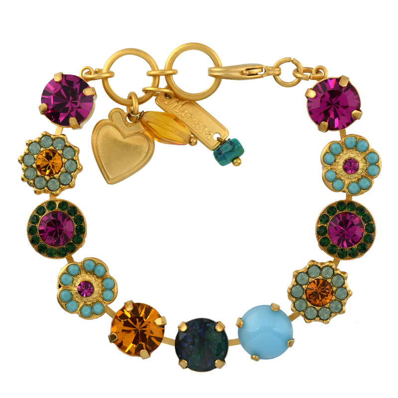 Mariana Jewelry Happy Days Bracelet, Gold Plated with crystal, Nature Collection MAR-B-4084 1007 YG