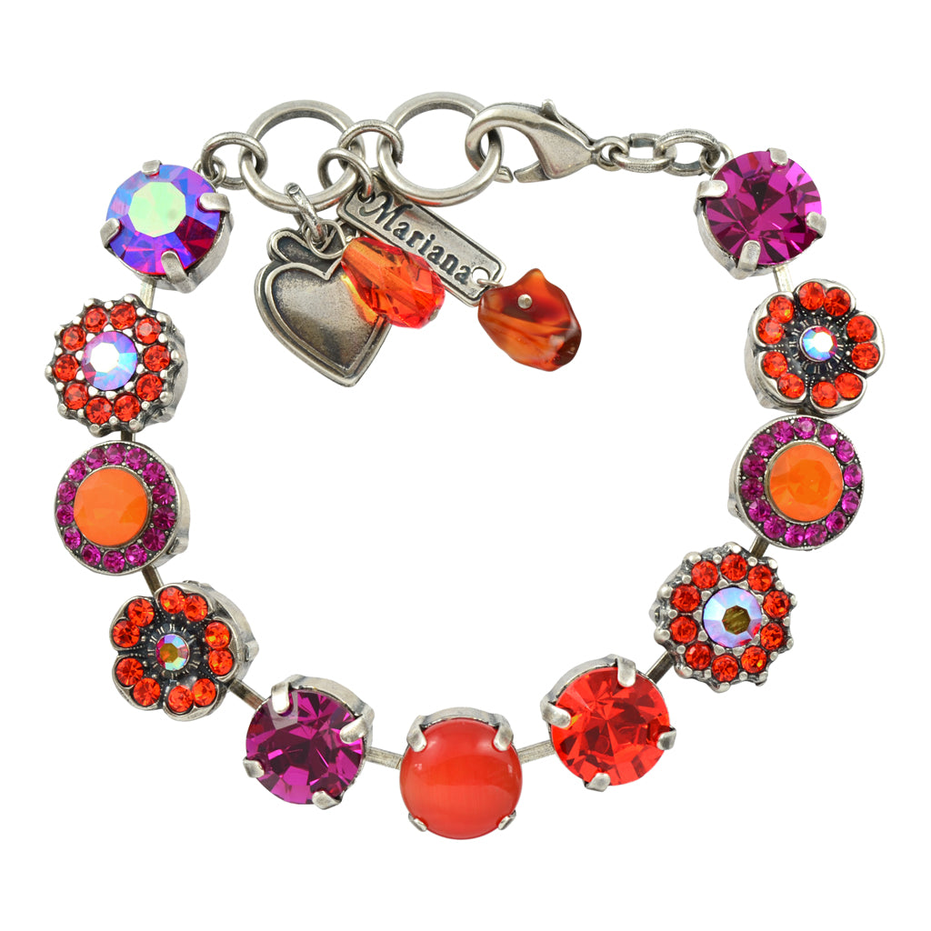 Mariana Jewelry "Lady Marmalade" Silver Plated Tennis Bracelet, 8" 4084 1075