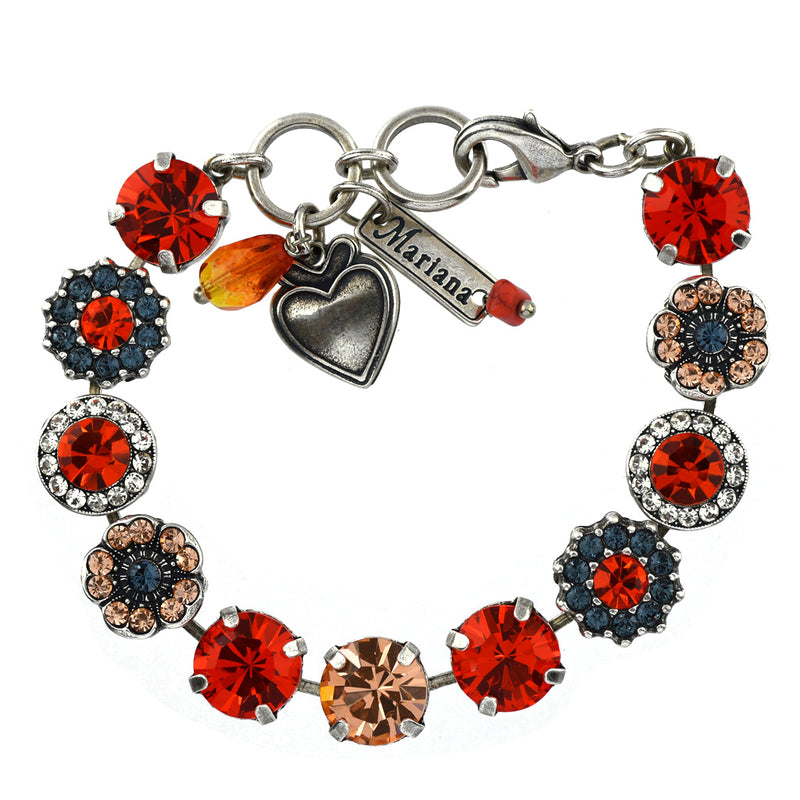 Mariana Jewelry Gelato Bracelet, Silver Plated with crystal, Nature Collection MAR-B-4084 117 SP