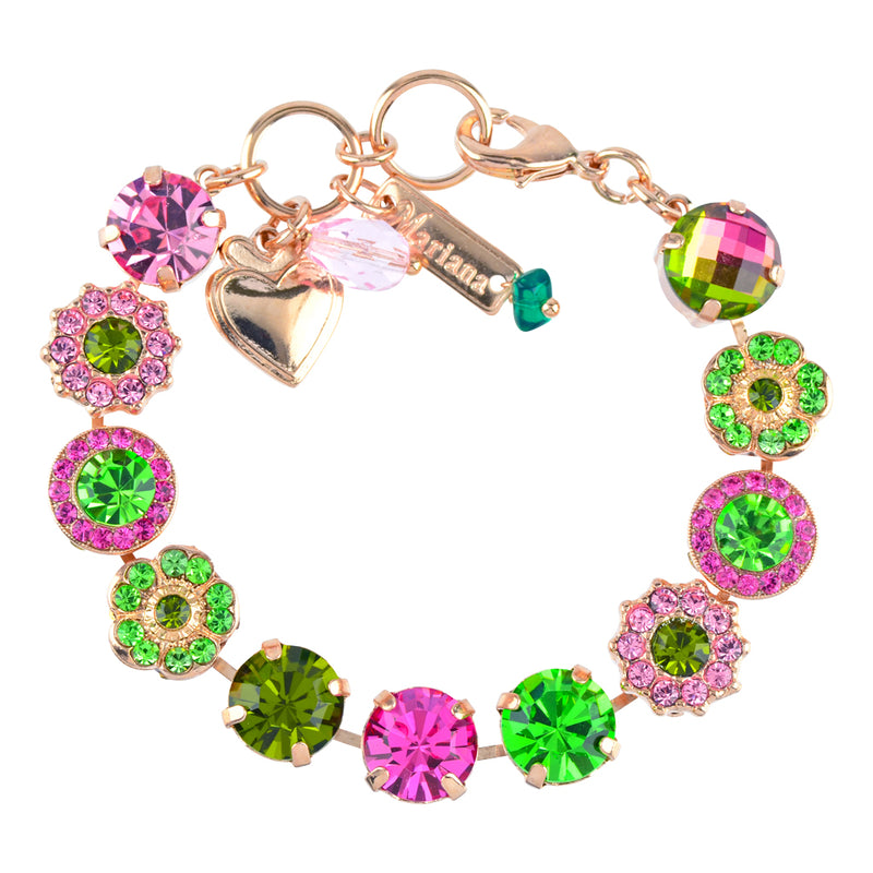 Mariana Jewelry "Tutti Frutti" Rose Gold Plated Tennis Bracelet, 8" 4084 142
