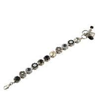 Mariana "Black Orchid" Tennis Bracelet, Silver Plated, 8" 4045/1