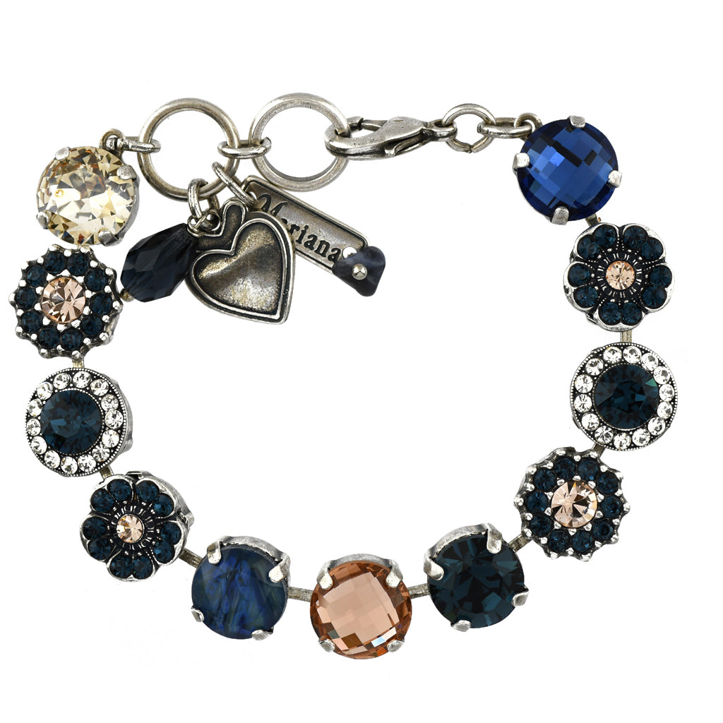 Mariana Jewelry Ocean Bracelet, Silver Plated with crystal, Nature Collection MAR-B-4084 2142 SP