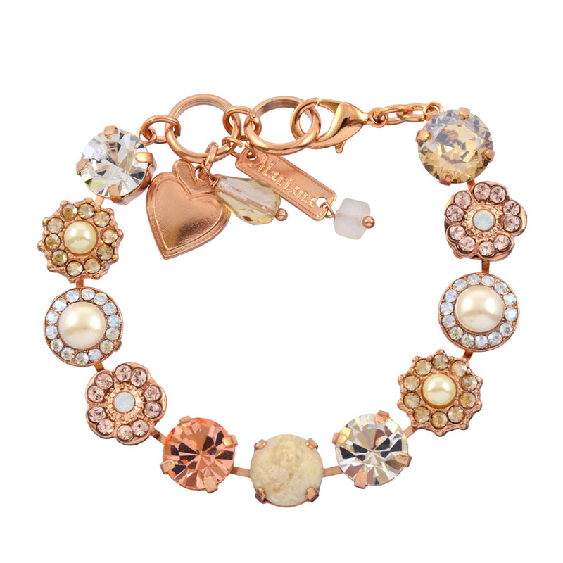 Mariana Jewelry Kalahari Rose Gold Plated Crystal Tennis Bracelet, 8 4084 1078