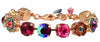 Mariana Jewelry Sorbet Rose Gold Plated crystal Large Gem Tennis Bracelet with Heart, 8