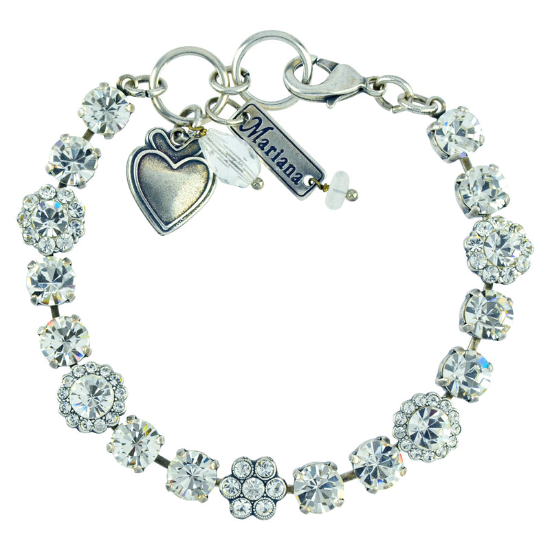 Mariana Jewelry On A Clear Day Silver Plated Tennis Bracelet, 8" 4173_3 001001