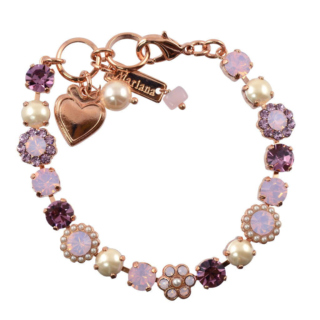 Mariana Jewelry Jamaica Rose Gold Plated Tennis Bracelet, 8" 4173_3 212-1