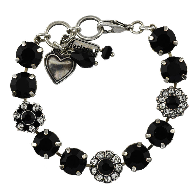 Mariana Jewelry Checkmate Bracelet, Silver Plated with crystal, Nature Collection MAR-B-4174 280-1 SP