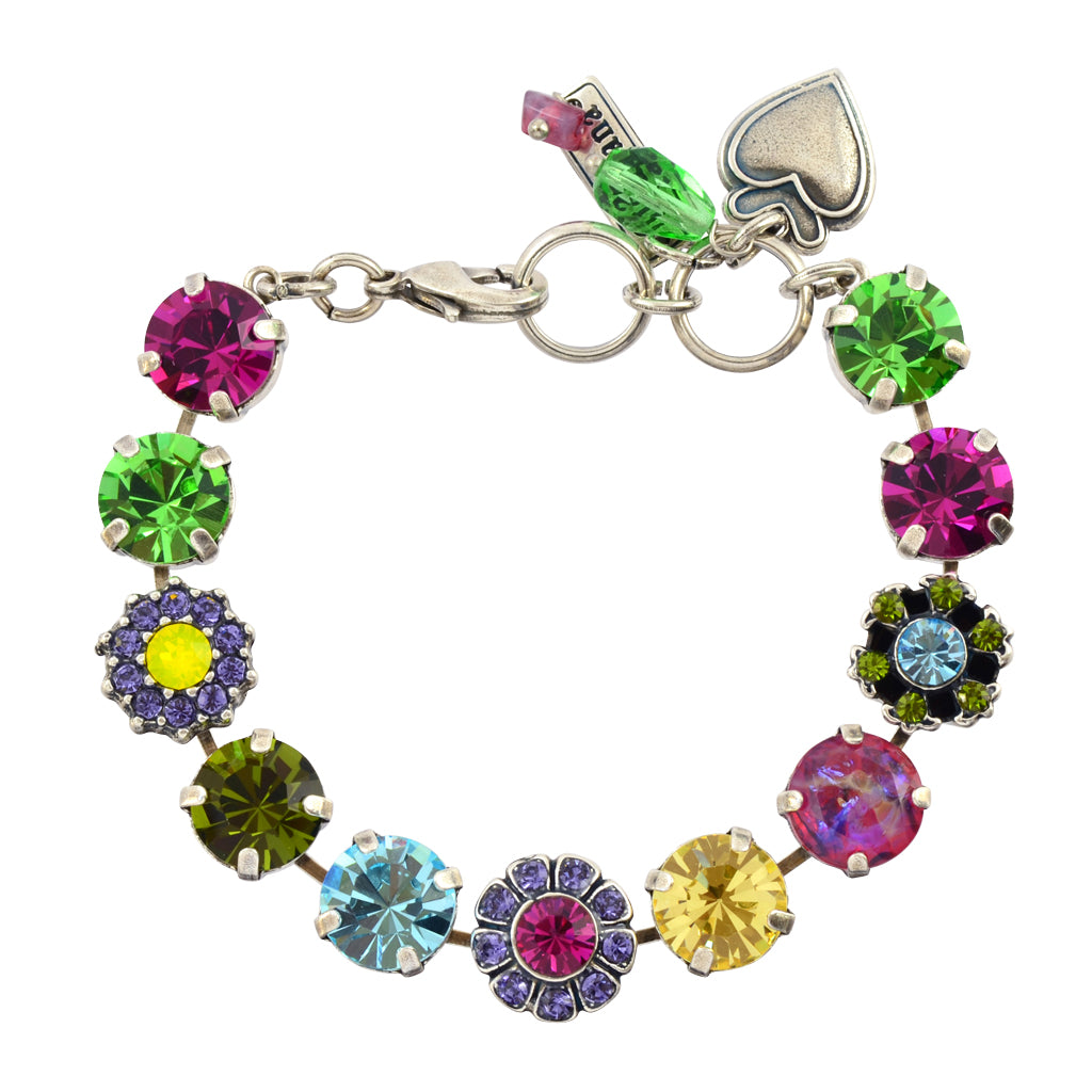 Mariana Jewelry "Cuba" Silver Plated Snowflake Crystal Tennis Bracelet 4174 333-1